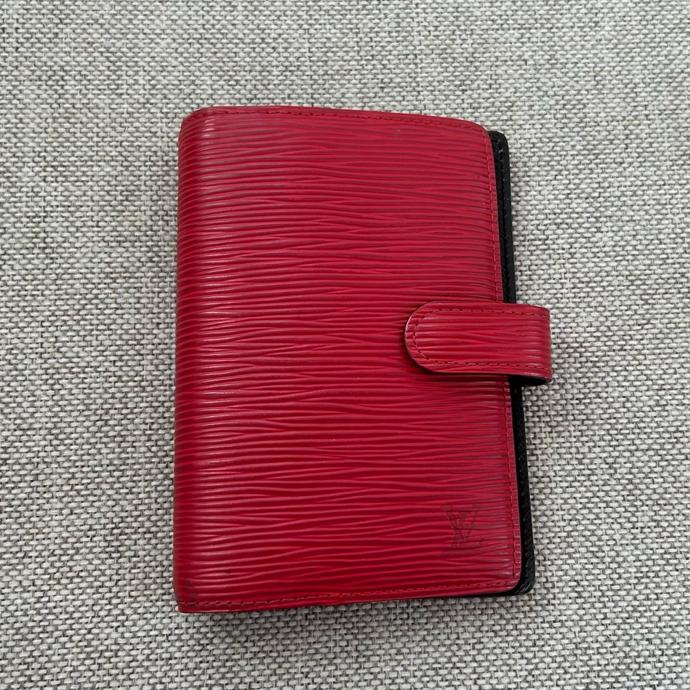 Louis Vuitton Red Epi Agenda PM